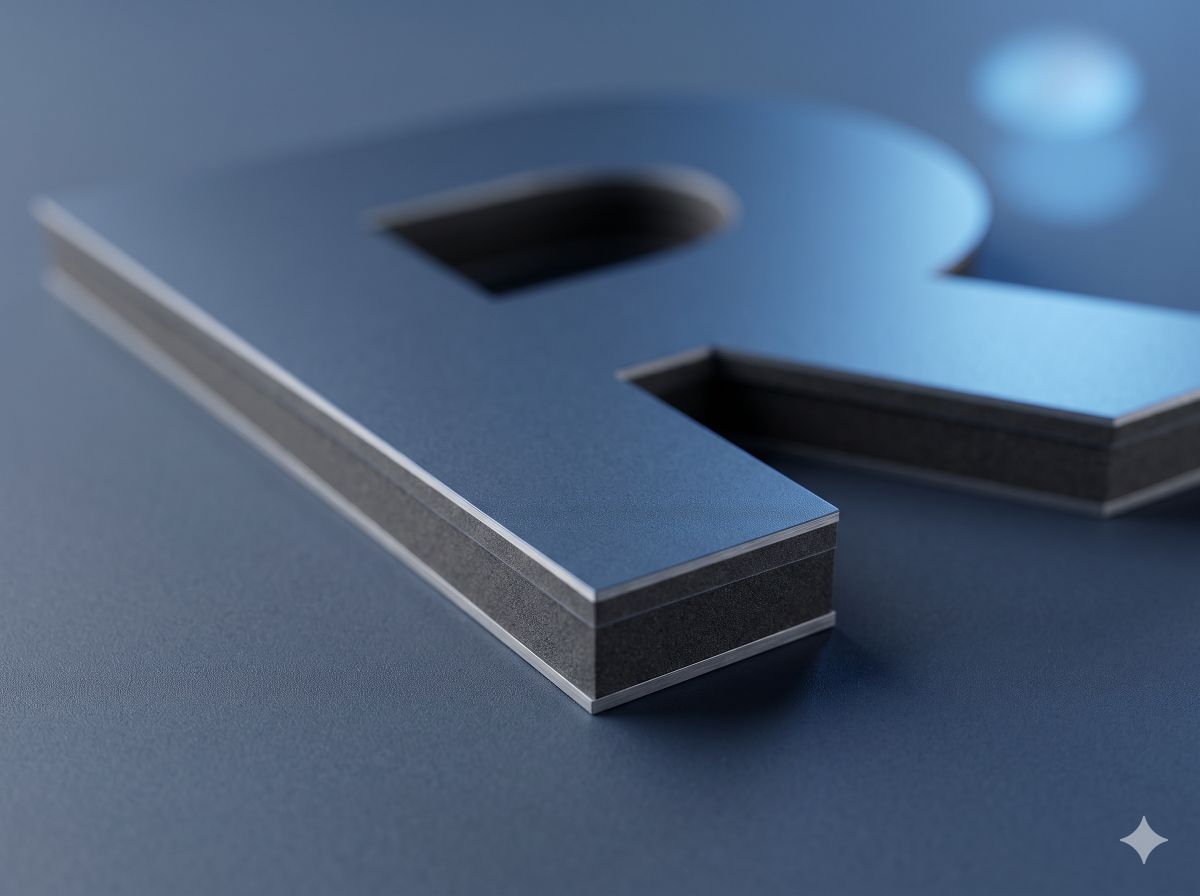 Litery 3D z Dibond